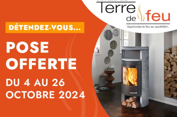 Pose offerte chez Terre de Feu du 1 au 29 mars 2025. Retrouvez-nous au Salon de la Maison du 14 au 16 mars 2025.